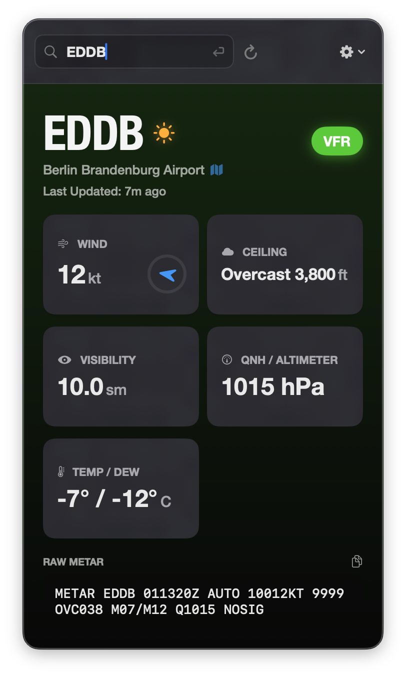 FlyCheck Main View - Berlin